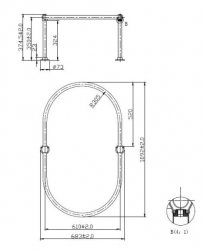 BC Designs Victrion Arch Shower Curtain Ring