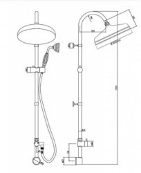 Bayswater Chrome Rigid Riser Kit with Concealed Elbow