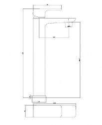 RAK Moon Black Tall Mono Basin Mixer Tap