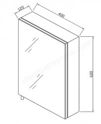 RAK Mirrors Cube Stainless Steel Single Cabinet