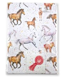 Horse & Foal Wrapping Paper Sheets & Tags - Arty Penguin