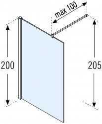 Novellini Kuadra H 300mm Wetroom Shower Panel