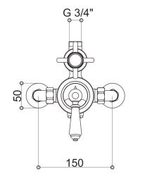 St James Classical Exposed Thermostatic Shower Valve