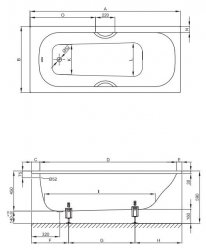 Bette Classic Rectangular Bath 165 x 75cm
