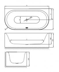Bette Lux Oval I Silhouette Bath 170 x 80cm
