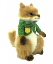 Soft Toy Dressed Boy Fox Cub by Hansa (20cm) 7820