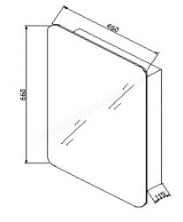 RAK Mirrors Uno Stainless Steel Single Cabinet