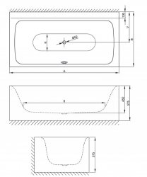 Bette Lux I Silhouette Side Rectangular Bath 170 x 85cm