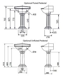 Silverdale Victorian 635mm Basin - Old English White