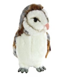 Soft Toy Bird. Barn Owl by Living Nature (28cm) AN358