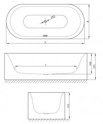 Bette Lux Oval Silhouette Bath 180 x 80cm