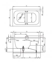 Bette Step Rectangular Bath 118 x 73cm