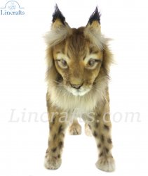 Soft Toy Eurasian Lynx Wildcat Standing by Hansa (33cm) 8070