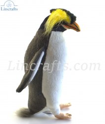 Soft Toy Bird, Crested Penguin by Hansa (24cm. H) 7098