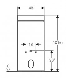 Geberit Monolith Sand Glass Sanitary Module for Bidet