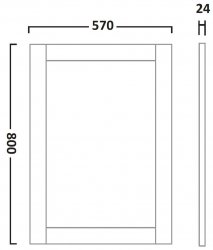 Tavistock Lansdown Linen White 570mm Wooden Framed Mirror