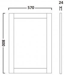 Tavistock Lansdown Pebble Grey 570mm Wooden Framed Mirror