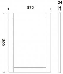 Tavistock Lansdown Sherwood Green 570mm Wooden Framed Mirror