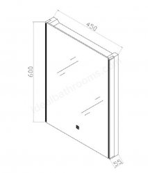 RAK Mirrors 600x450 Resort LED Mirror