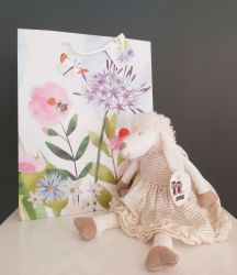 Lottie Lamb Chops Cream Sheep Soft Toy - Free Gift bag  