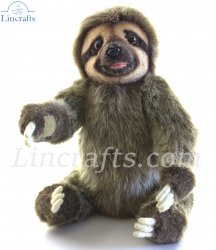 Soft Toy Sloth, Fully Jointed  by Hansa (22cm) 8090