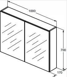 Ideal Standard 100cm Mirror Cabinet