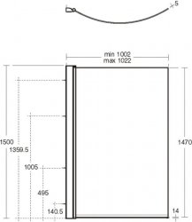 Ideal Standard Concept 1700 x 900mm IdealForm Plus+ Left Hand Shower Bath