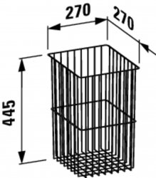 Laufen Base Laundry Basket for Tall Cabinet