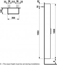 Laufen Base Tall Cabinet with Side Panels