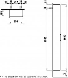 Laufen Base Tall Cabinet with Side Panels