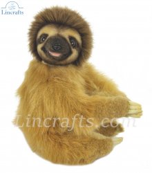 Soft Toy Fully Jointed Golden Sloth by Hansa (22cm.H) 8091