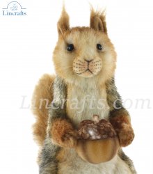Soft Toy Grey Squirrel Sitting by Hansa (25cm.L) 8047