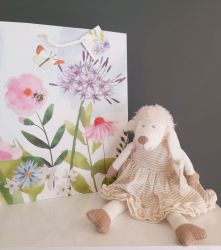 Lottie Lamb Chops Cream Sheep Soft Toy - Free Gift bag  