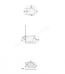 RAK Resort Wall Hung Pan With Wrap Over Soft Close Seat