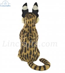 Soft Toy Serval Cat Sitting by Hansa (26cm) 8040