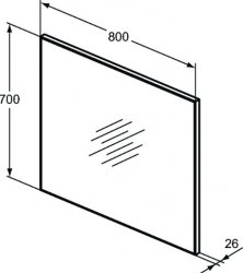Ideal Standard 80cm Framed Mirror