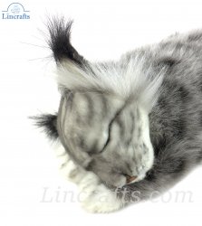 Soft Toy Lynx Wildcat Lying by Hansa (29cm) 7813