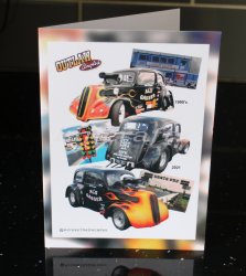 Al's Gasser Drag Race Car Birthday Card created by LDA.  C32