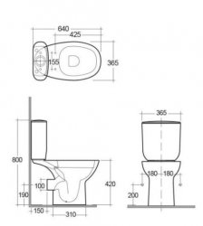 RAK Morning Rimless Close Coupled Toilet