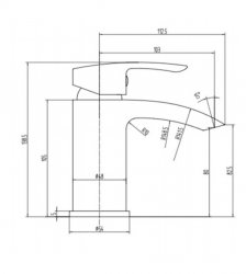 RAK Curve Mono Basin Mixer