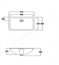 RAK Under Counter Basins 51cm Cleo Under Counter Wash Basin