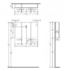 RAK Joy 100cm 3 Door Mirror Cabinet