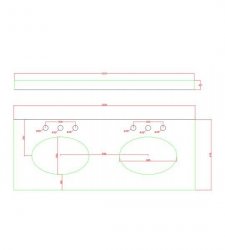 RAK Washington 1200mm Grey Basin Unit