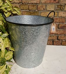 Zinc Metal Extra Large Tall Garden Planter Badge & Ear Handles