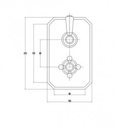 RAK Washington Single Outlet Thermostatic Shower Valve
