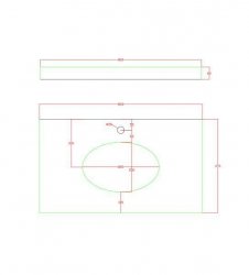 RAK Washington 800mm Black Basin Unit