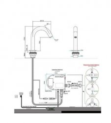 RAK Commercial Tall Curved Deck Mounted Infra Red Tap