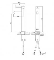 RAK Prima Tech Tall Mono Basin Mixer