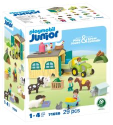 Farm Adventure Tractor Trailer Animals Playset Toy - 71656 - Playmobil Junior