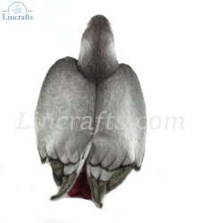 Soft Toy Bird. African Grey Parrot by Hansa (27cm ) 7986